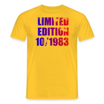 40e anniversaire Edition limitée 10/1983 - T-shirt homme - jaune - Devant - AI Model Male 178 dark (178cm)