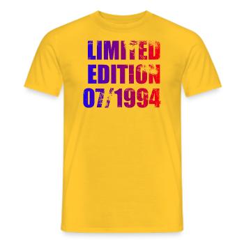 30th Anniversary Limited Edition 07/1994 - Men's T-Shirt - yellow - Front - AI Model Male 178 dark (178cm)