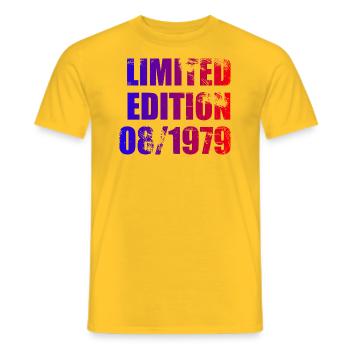 45e anniversaire Edition limitée 08/1979 - T-shirt homme - jaune - Devant - AI Model Male 178 dark (178cm)