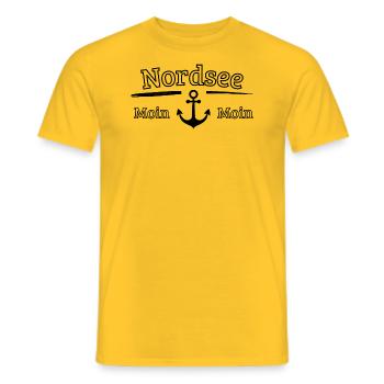 Nordsee Anker Moin Maritim 2 - Männer T-Shirt - Gelb - Vorne - AI Model Male 178 dark (178cm)