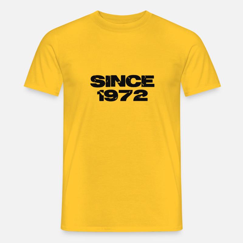 Since 1972 - Männer T-Shirt - Gelb