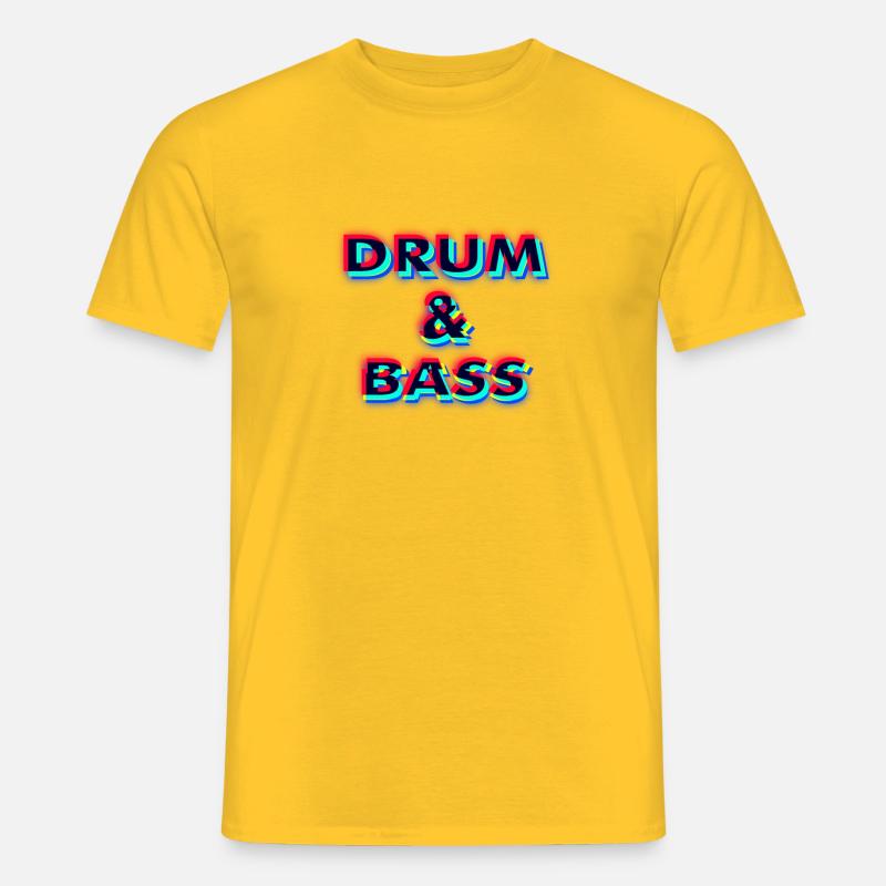 DnB GLITCH - Männer T-Shirt - Gelb