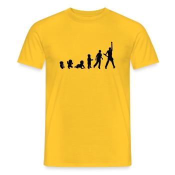 evolution homme passion metier rockeur - T-shirt homme - jaune - Devant - AI Model Male 178 dark (178cm)