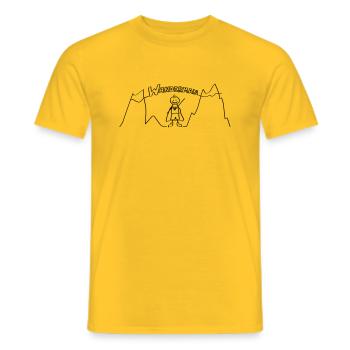 Wanderman - Männer T-Shirt - Gelb - Vorne - AI Model Male 178 dark (178cm)