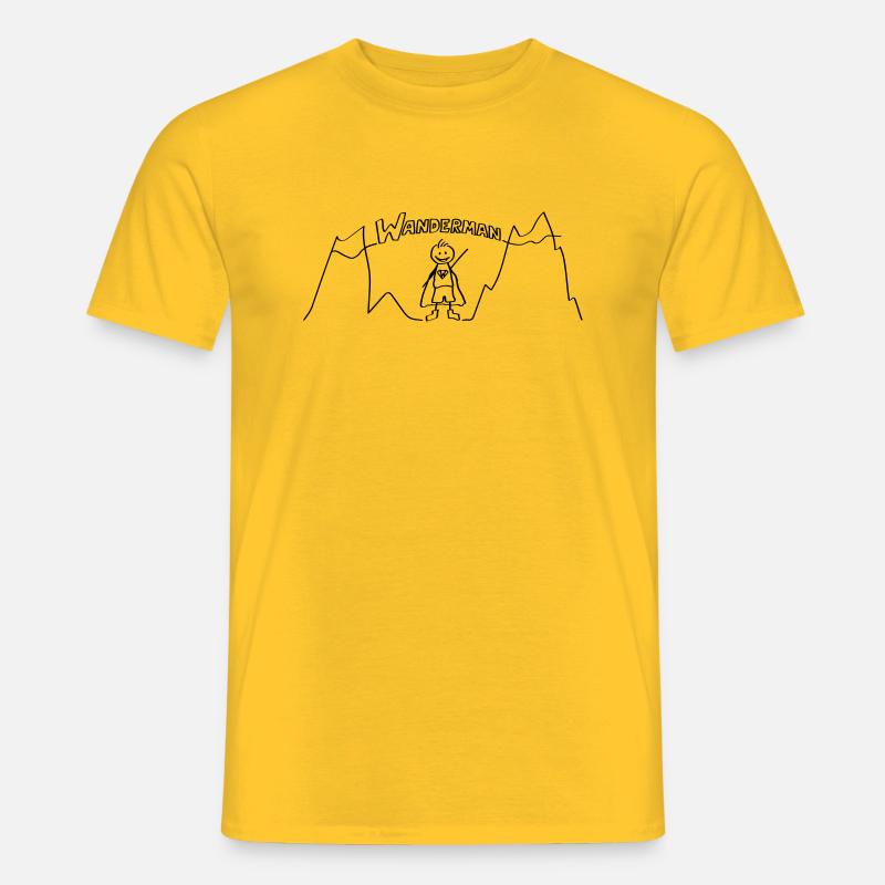 Wanderman - Männer T-Shirt - Gelb