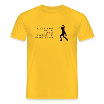 Fencing - Motivation - Männer T-Shirt - Gelb - Vorne - AI Model Male 178 dark (178cm)