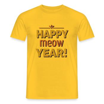 Frohes neues Jahr! - Männer T-Shirt - Gelb - Vorne - AI Model Male 178 dark (178cm)