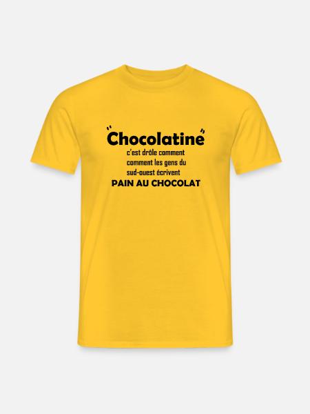 T shirt "Pain au chocolat" - T-shirt homme - jaune