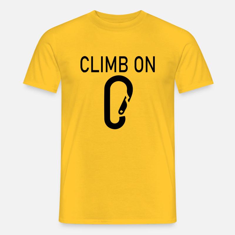 Bouldern Klettern Climbing - Männer T-Shirt - Gelb