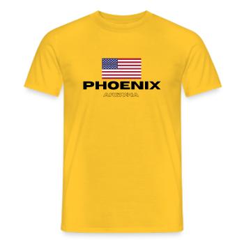 Phoenix - Männer T-Shirt - Gelb - Vorne - AI Model Male 178 dark (178cm)