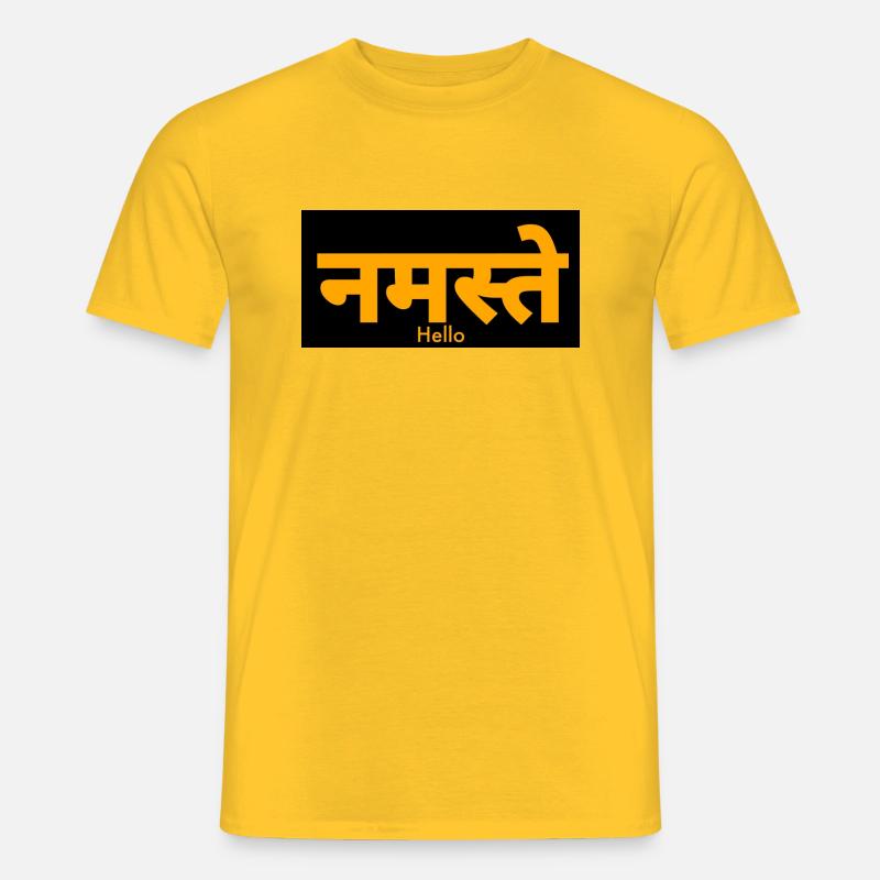 Hindi - Männer T-Shirt - Gelb