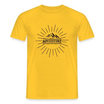 Biking Running Marathon Triathlon Bike - Men's T-Shirt - yellow - Front - AI Model Male 178 dark (178cm)