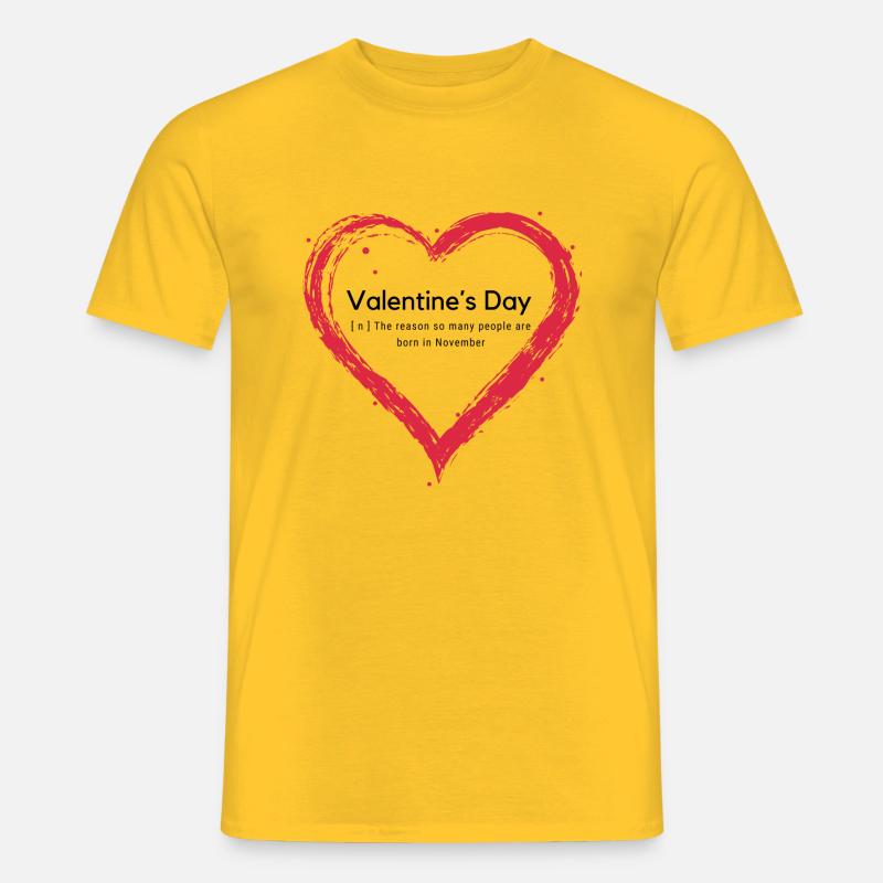 Valentines day funny - Männer T-Shirt - Gelb