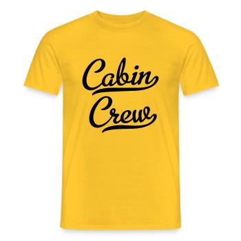 Cabin Crew - Men's T-Shirt - yellow - Front - AI Model Male 178 dark (178cm)