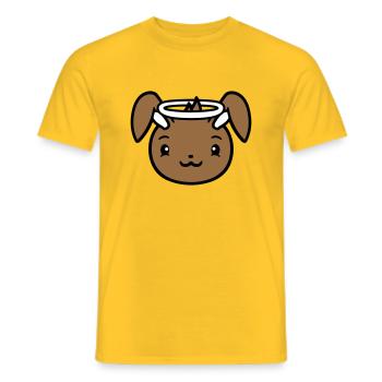 Bunny Angel Holy Heaven Good Love Halo - Men's T-Shirt - yellow - Front - AI Model Male 178 dark (178cm)