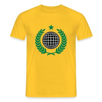 Couronne de laurier (Golf) 02 - T-shirt homme - jaune - Devant - AI Model Male 178 dark (178cm)