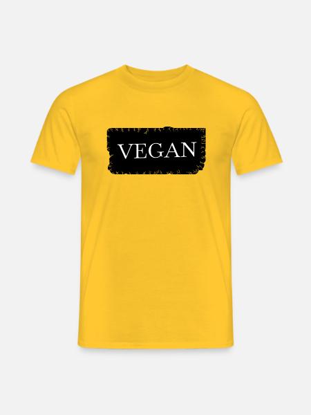 vegan - Vegan - Männer T-Shirt - Gelb
