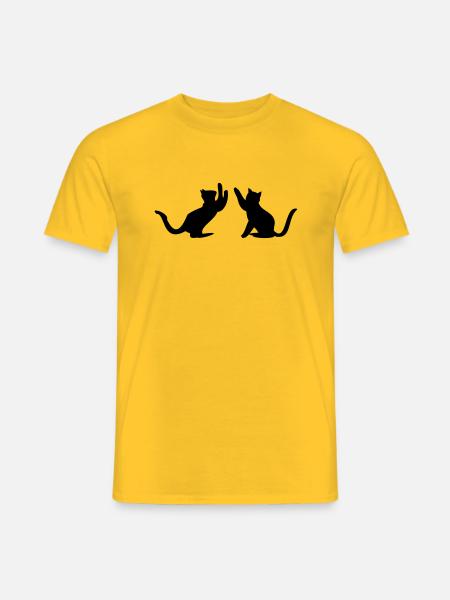 Cats Bengal - Men's T-Shirt - yellow