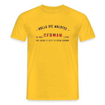 Holla the Forest Fairy I Forest Fairy - Men's T-Shirt - yellow - Front - AI Model Male 178 dark (178cm)