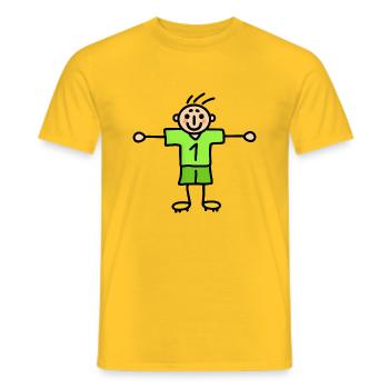 Gardien de but numéro un - Gardien de but - Handball Football - T-shirt homme - jaune - Devant - AI Model Male 178 dark (178cm)