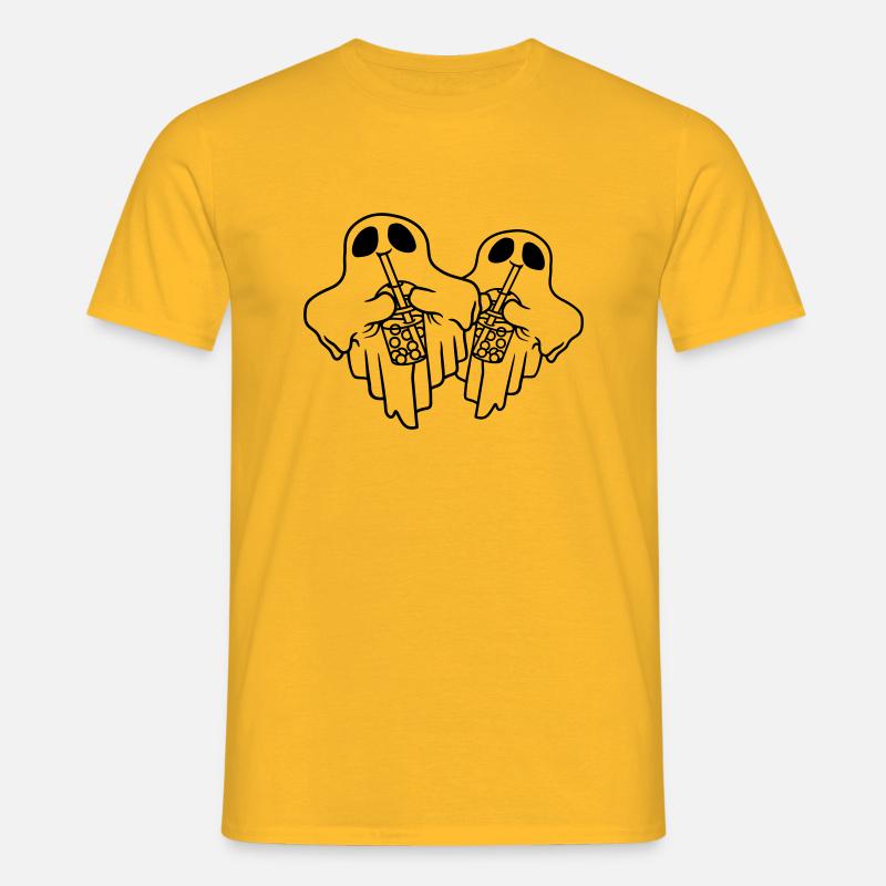 Team Bubble Tea Ghosts - Men's T-Shirt - yellow