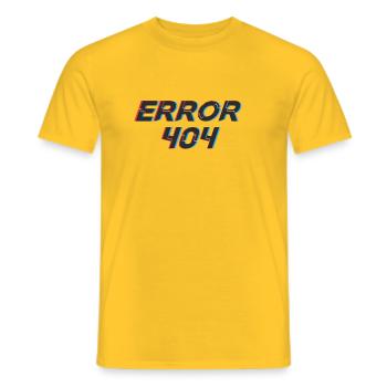 Error - Men's T-Shirt - yellow - Front - AI Model Male 178 dark (178cm)