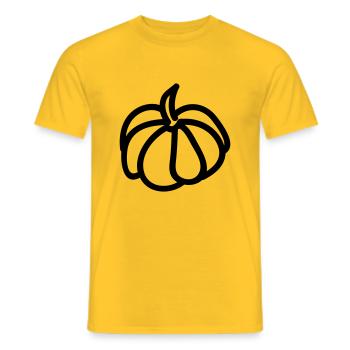 pumpkin 42 - Men's T-Shirt - yellow - Front - AI Model Male 178 dark (178cm)