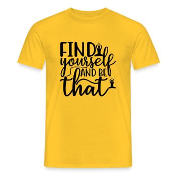 find yourself - Men's T-Shirt - yellow - Front - AI Model Male 178 dark (178cm)