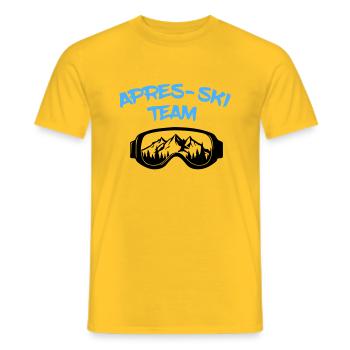 Apres Ski Team - Männer T-Shirt - Gelb - Vorne - AI Model Male 178 dark (178cm)