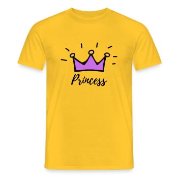Prinzessinen-Shirt - Männer T-Shirt - Gelb - Vorne - AI Model Male 178 dark (178cm)