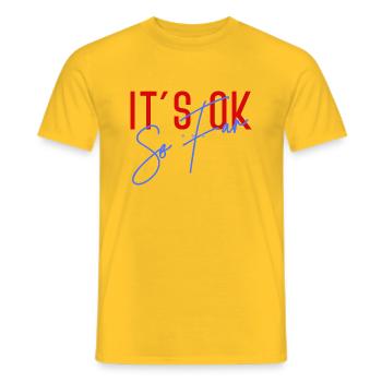 It s ok - T-shirt homme - jaune - Devant - AI Model Male 178 dark (178cm)