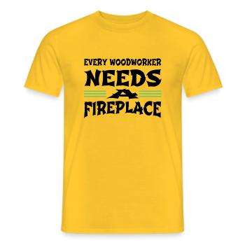 quote mason geek apprentice funny quote humor - Männer T-Shirt - Gelb - Vorne - AI Model Male 178 dark (178cm)