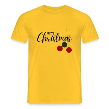 Merry Christmas - Männer T-Shirt - Gelb - Vorne - AI Model Male 178 dark (178cm)