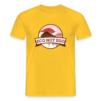 Eco not Ego - Männer T-Shirt - Gelb - Vorne - AI Model Male 178 dark (178cm)