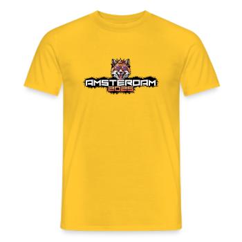 Amsterdam 2025 Party Fuchs - Männer T-Shirt - Gelb - Vorne - AI Model Male 178 dark (178cm)