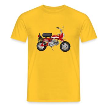 Monkey Z50A DE | candy ruby red - Männer T-Shirt - Gelb - Vorne - AI Model Male 178 dark (178cm)