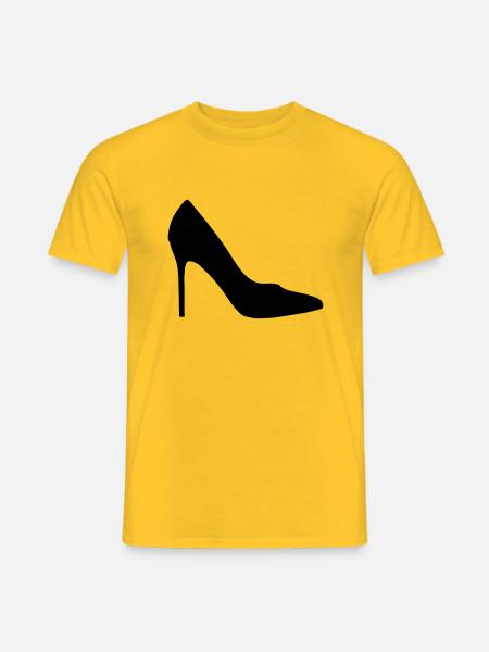high heels shoes - Men's T-Shirt - yellow