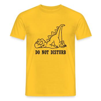 Dinosaur Dino - Men's T-Shirt - yellow - Front - AI Model Male 178 dark (178cm)
