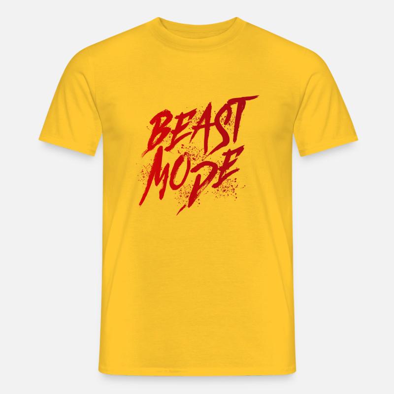 BEAST MODE rot - Männer T-Shirt - Gelb
