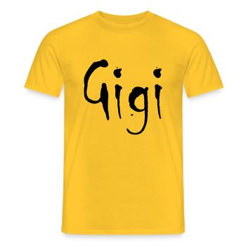 gigi - Männer T-Shirt - Gelb - Vorne - AI Model Male 178 dark (178cm)