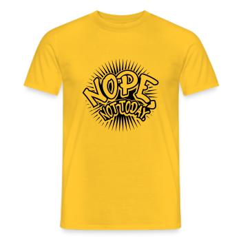 Nope Comic Schrift - Männer T-Shirt - Gelb - Vorne - AI Model Male 178 dark (178cm)
