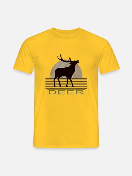 Cerf - T-shirt homme - jaune