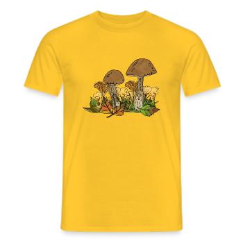 Pilze - Männer T-Shirt - Gelb - Vorne - AI Model Male 178 dark (178cm)