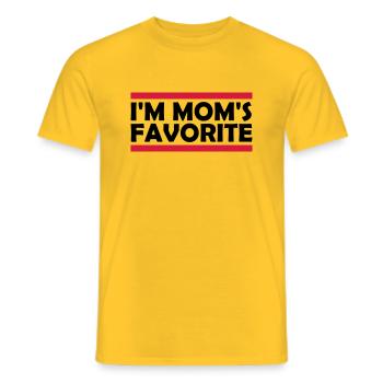 I m mom s - Männer T-Shirt - Gelb - Vorne - AI Model Male 178 dark (178cm)