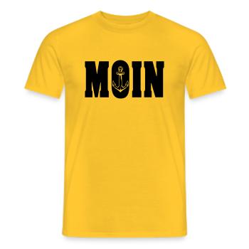 moin 1 - Men's T-Shirt - yellow - Front - AI Model Male 178 dark (178cm)