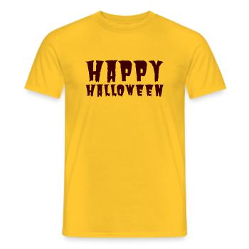 Happy Halloween - Männer T-Shirt - Gelb - Vorne - AI Model Male 178 dark (178cm)