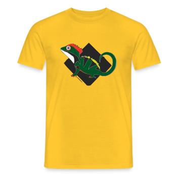 The lizard - Men's T-Shirt - yellow - Front - AI Model Male 178 dark (178cm)