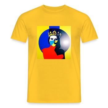 A004 - Männer T-Shirt - Gelb - Vorne - AI Model Male 178 dark (178cm)