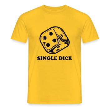 Boardgame Chess Backgammon Game Night - Men's T-Shirt - yellow - Front - AI Model Male 178 dark (178cm)
