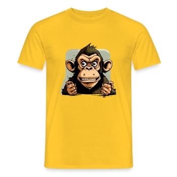 Basil der Schimpanse - Männer T-Shirt - Gelb - Vorne - AI Model Male 178 dark (178cm)